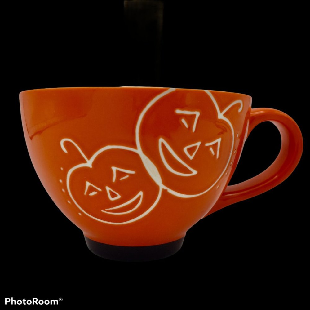 Starbucks 2007 Halloween Jack O Lantern Pumpkin Porcelain Coffee Mug Cup - Picture 2 of 8